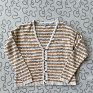 Madewell Open-Stitch Cardigan Sweater in Stripe